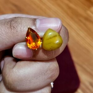 Vintage mismatched stone earrings
